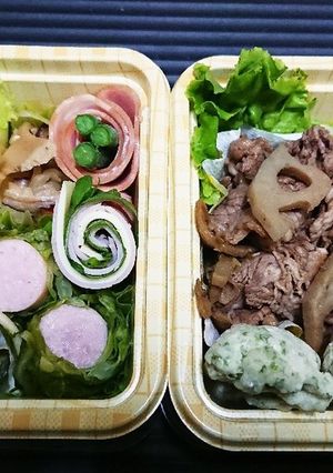 【夫婦弁当23】牛肉蓮根とウインナー巻き-レシピのメイン写真