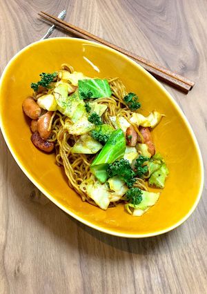 春キャベツカレー焼きそばソース付アレンジ-レシピのメイン写真