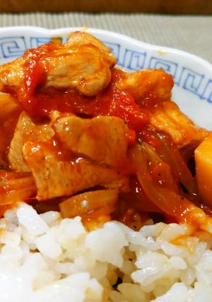 豚肉とタケノコのエスニック風トマト煮込み-レシピのメイン写真