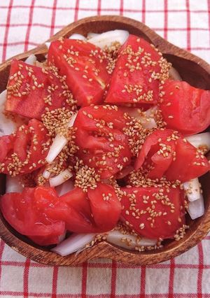 しゃき新玉ねぎとトマトの中華ピリ辛サラダ-レシピのメイン写真