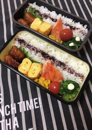 男子高校生&中学生弁当4/11-レシピのメイン写真