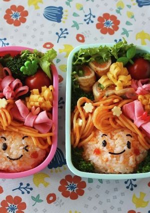 春満開 簡単 女の子キャラ弁 リボン -レシピのメイン写真