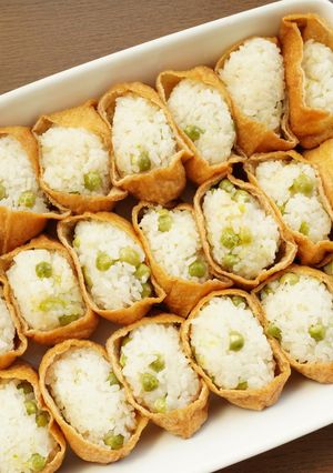 こどもの日には、豆ご飯入りの、お稲荷さん-レシピのメイン写真