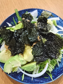 水菜と新たまねぎとアボカドの中華風サラダ-レシピのメイン写真