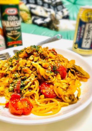 キノコのラグースパゲッティ483kcal-レシピのメイン写真