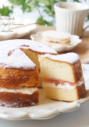 ヴィクトリアケーキ　林檎とサワークリーム-レシピのメイン写真