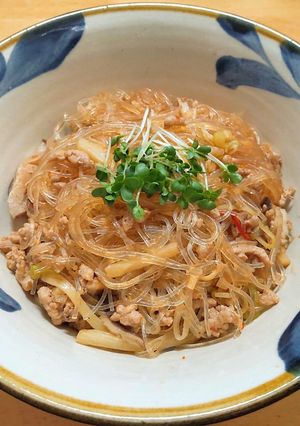 麻婆春雨丼-レシピのメイン写真