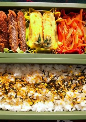 高校生弁当日記（ヒレカツ弁当編）-レシピのメイン写真