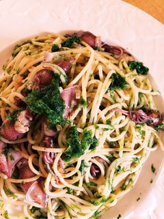 ホタルイカと生青のりのパスタ-レシピのメイン写真