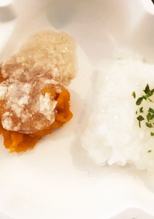 【離乳食中期】ささみのあんかけかぼちゃ-レシピのメイン写真