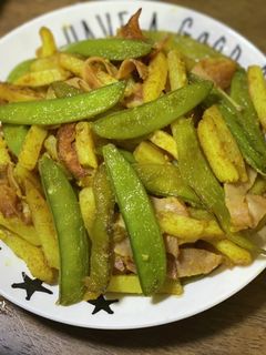 エンドウとポテトのカレーマヨ炒め-レシピのメイン写真