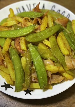 エンドウとポテトのカレーマヨ炒め-レシピのメイン写真