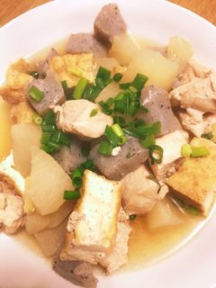 電気圧力鍋で作るチキンあつ揚げ大根の煮物-レシピのメイン写真