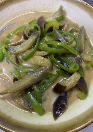 子供大好き☆茄子とピーマンの甘味噌煮-レシピのメイン写真