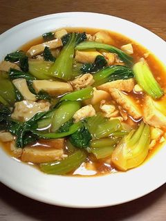 青梗菜と厚揚げのトロッと炒め-レシピのメイン写真