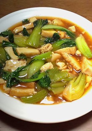 青梗菜と厚揚げのトロッと炒め-レシピのメイン写真