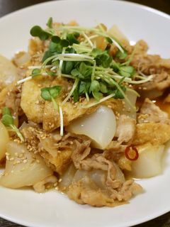 豚バラ、コンニャク、油揚げの炒め煮-レシピのメイン写真