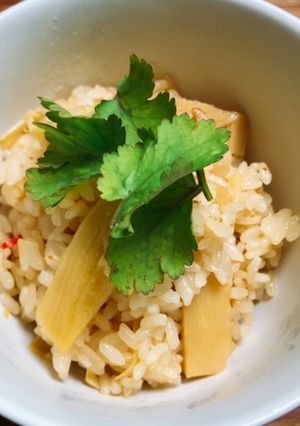 めんつゆ4倍濃縮でタケノコの炊き込みご飯-レシピのメイン写真