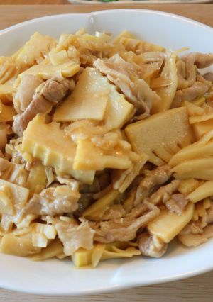 旬の味を味わうタケノコの豚バラ炒め-レシピのメイン写真