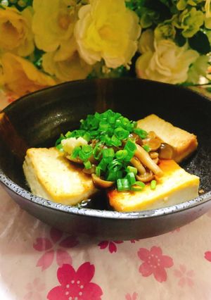 ヘルシー厚揚げのキノコあんかけ-レシピのメイン写真
