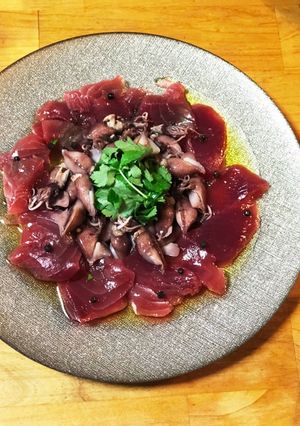 簡単♪美味♪ホタルイカと鰹のカルパッチョ-レシピのメイン写真