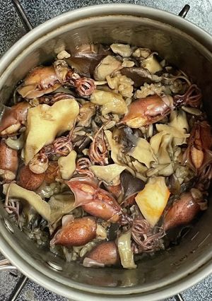 ソロキャンプ用・ホタルイカの炊き込みご飯-レシピのメイン写真