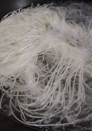 素麺は、フライパンで茹でよう！-レシピのメイン写真