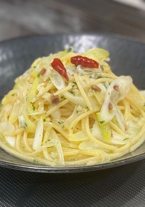 長葱たっぷり！簡単 本格ペペロンチーノ-レシピのメイン写真