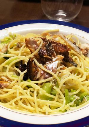 サバとカブ菜のペペロンチーノ-レシピのメイン写真
