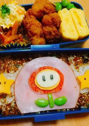 キャラ弁♪フラワー＆スター-レシピのメイン写真