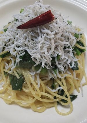 【簡単】しらすと菜の花のペペロン【減塩】-レシピのメイン写真