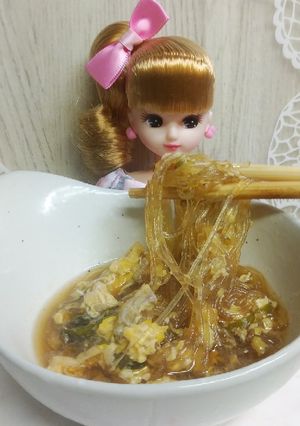 リカちゃん♡たらせり鍋〆はるさめたまご〆-レシピのメイン写真