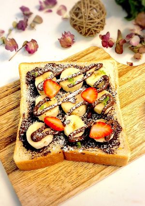 ダブルチョコクリームのバナナトースト✨-レシピのメイン写真