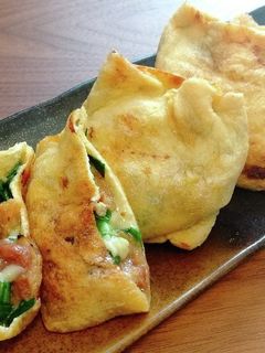 焼鳥缶ニラチーズいなり焼き-レシピのメイン写真