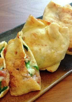 焼鳥缶ニラチーズいなり焼き-レシピのメイン写真