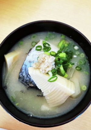 さば缶と筍のしょうが味噌汁-レシピのメイン写真