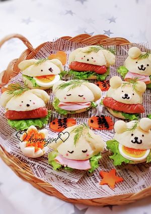 こどもの日HBデコパン♡アニマルサンド♡-レシピのメイン写真