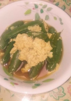 春色！スナップえんどうの卵とじ-レシピのメイン写真