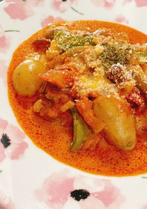 超簡単♡鶏肉のトマトクリーム煮込み-レシピのメイン写真