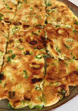 おからパウダーとサイリウム入り☆ネギ焼き-レシピのメイン写真