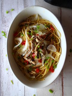 新玉ねぎ&オイルサーディンの和風パスタ-レシピのメイン写真