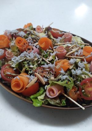 カラフルお花サラダ-レシピのメイン写真