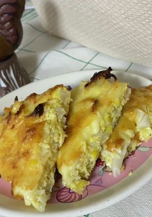 キャベツ&チーズの卵焼き　#キャベツ消費-レシピのメイン写真