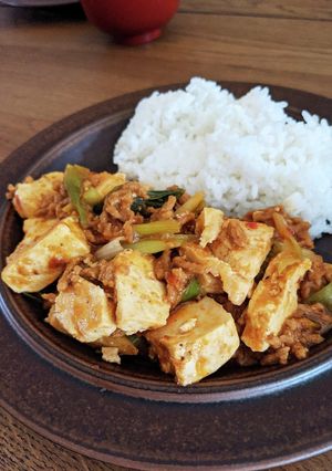 豆腐とひき肉（もどき）の生姜みそ炒め-レシピのメイン写真