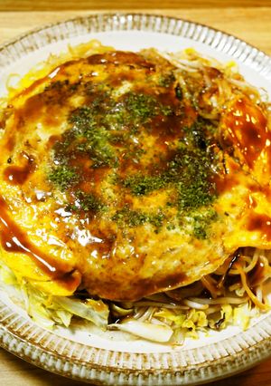 モチモチ！米粉の生地の広島焼き！-レシピのメイン写真