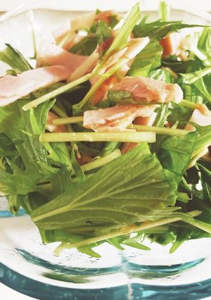 簡単！水菜とツナのさっぱりサラダ-レシピのメイン写真
