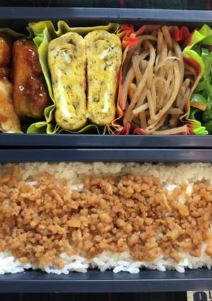 高校生弁当日記(そぼろ弁当編)-レシピのメイン写真