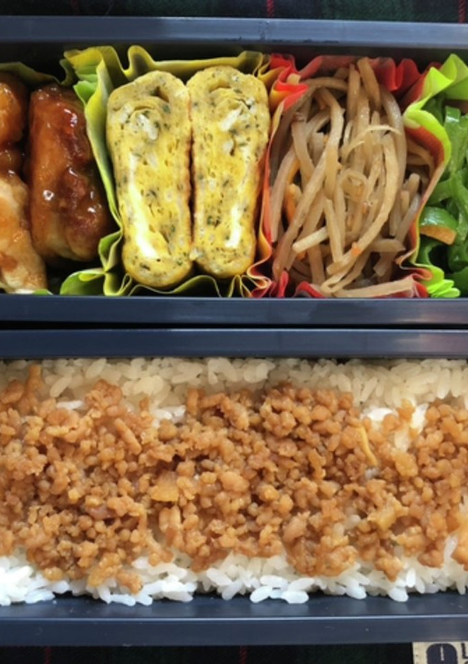 高校生弁当日記（そぼろ弁当編）-レシピのメイン写真