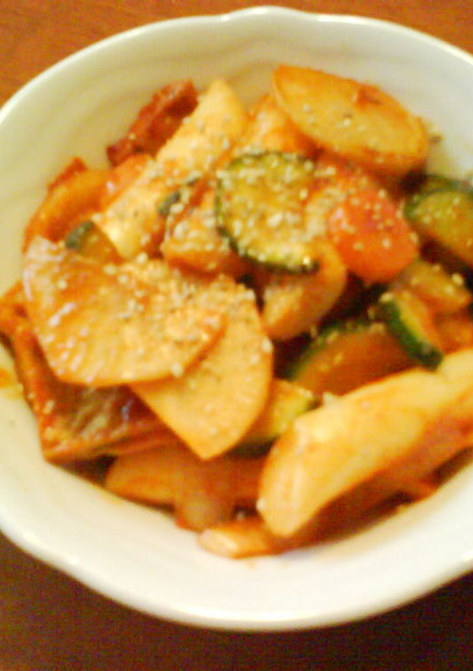 韓国おかず♪トッポギとさつま揚げ炒め-レシピのメイン写真