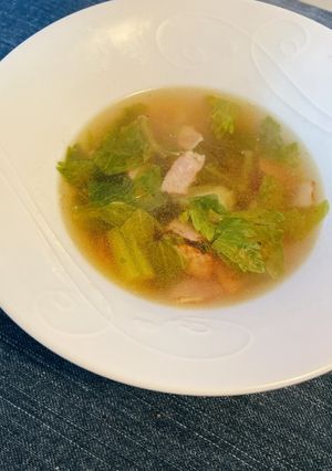 美味しくて簡単♪セロリの葉のスープ-レシピのメイン写真